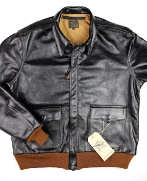 Aero A-2 Military Flight Jacket, size 44, Blackened Brown Vicenza