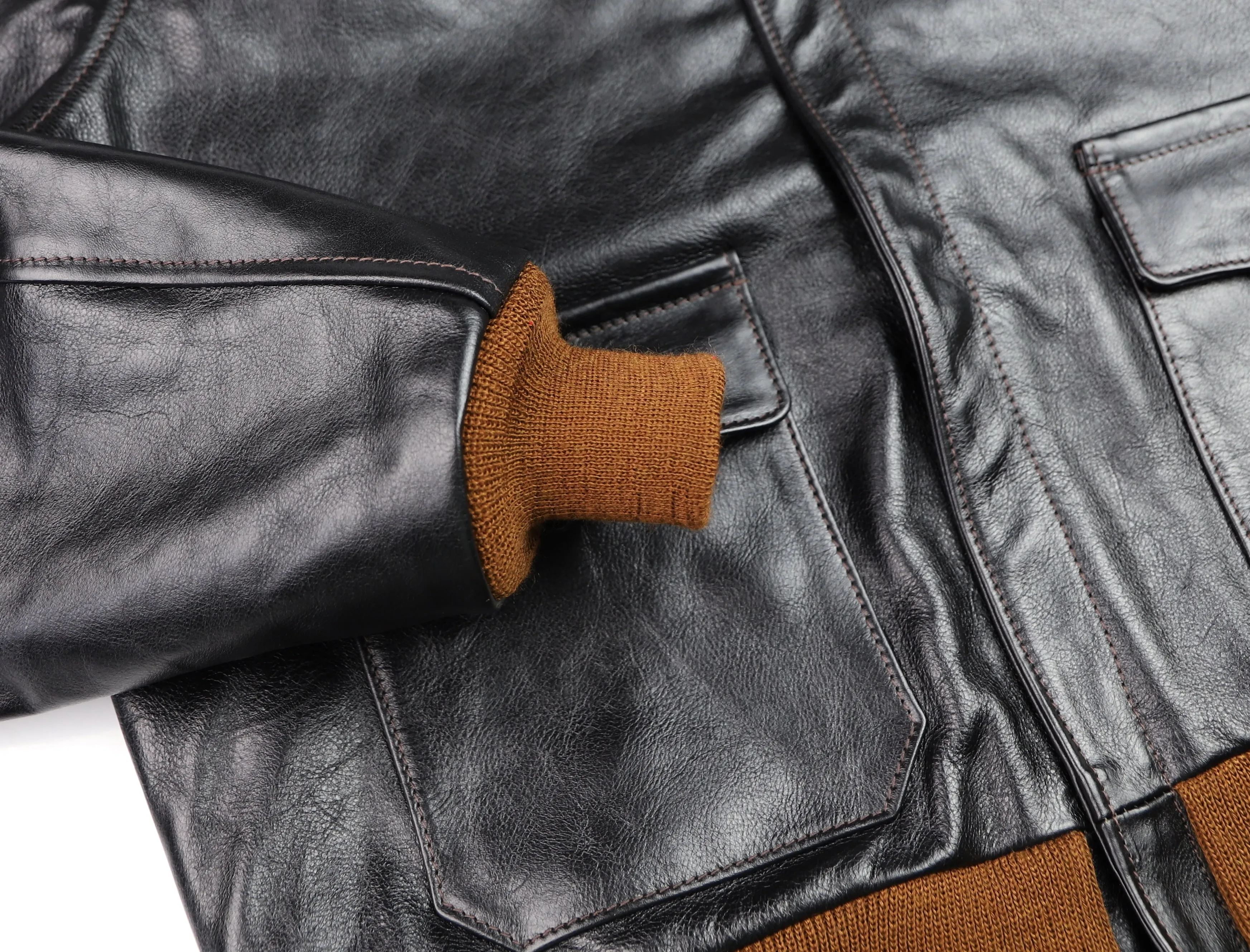 Aero A-2 Military Flight Jacket, size 44, Blackened Brown Vicenza