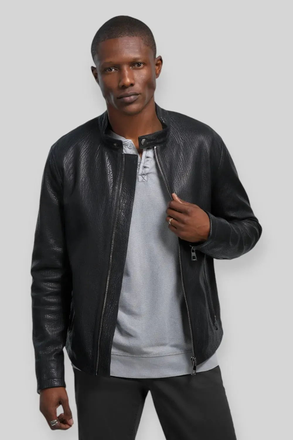 Alessandro Leather Utility Jacket
