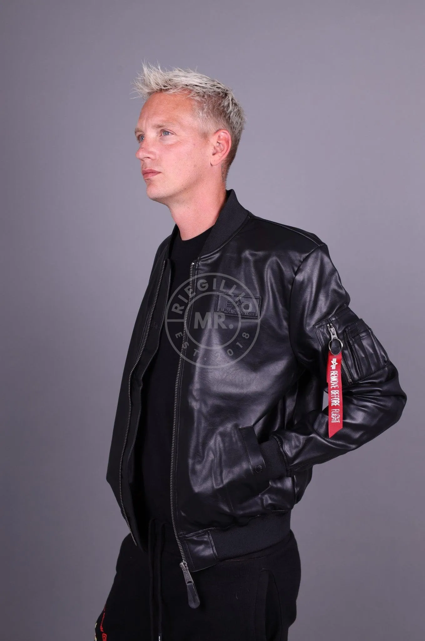 Alpha Industries MA-1 VF Vegan Leather Black