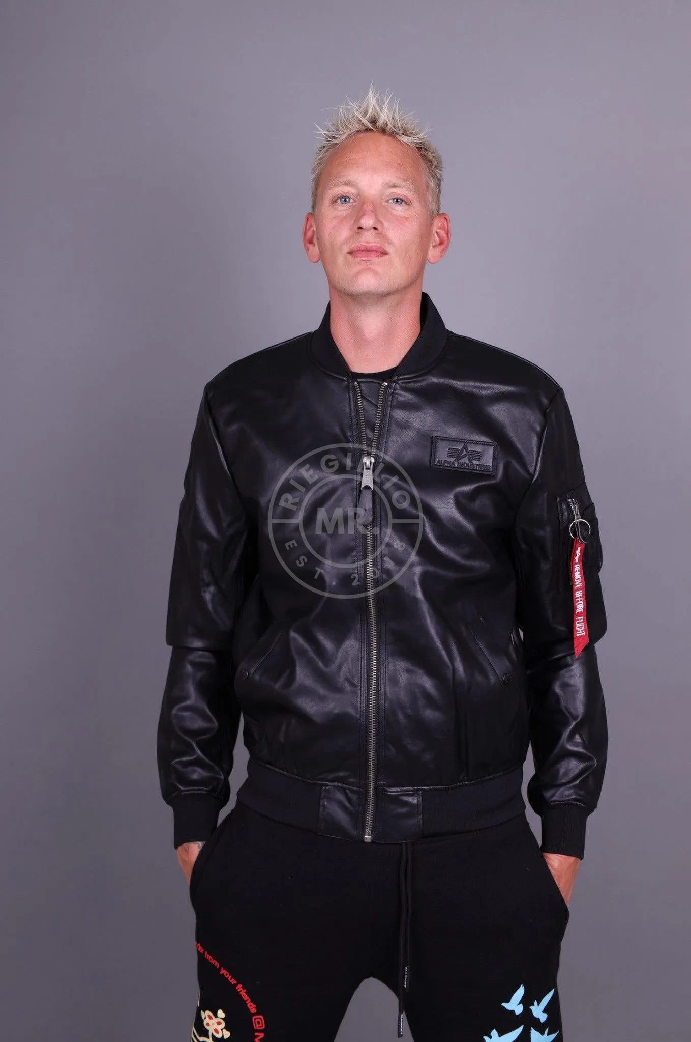 Alpha Industries MA-1 VF Vegan Leather Black