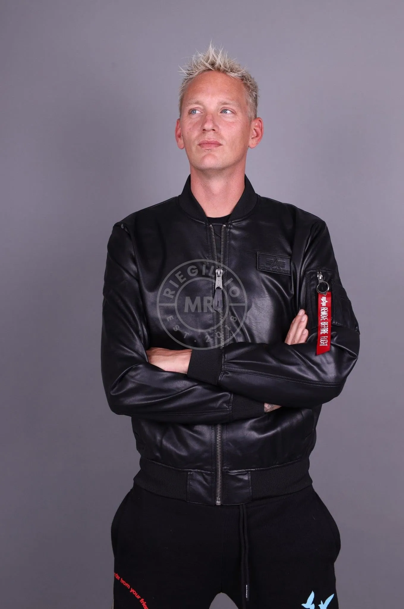 Alpha Industries MA-1 VF Vegan Leather Black