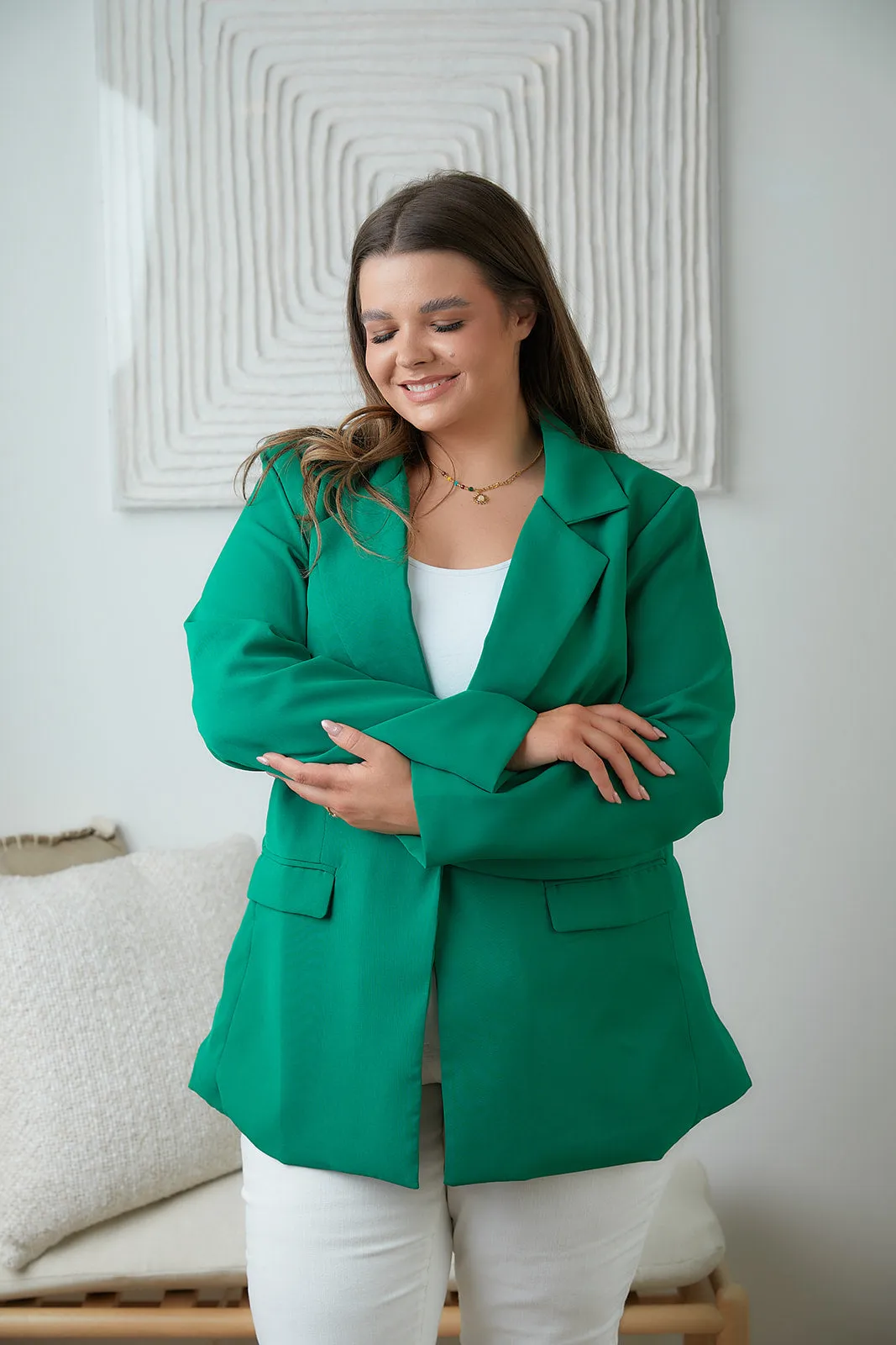 Andree By Unit Business as Usual Blazer in Green
