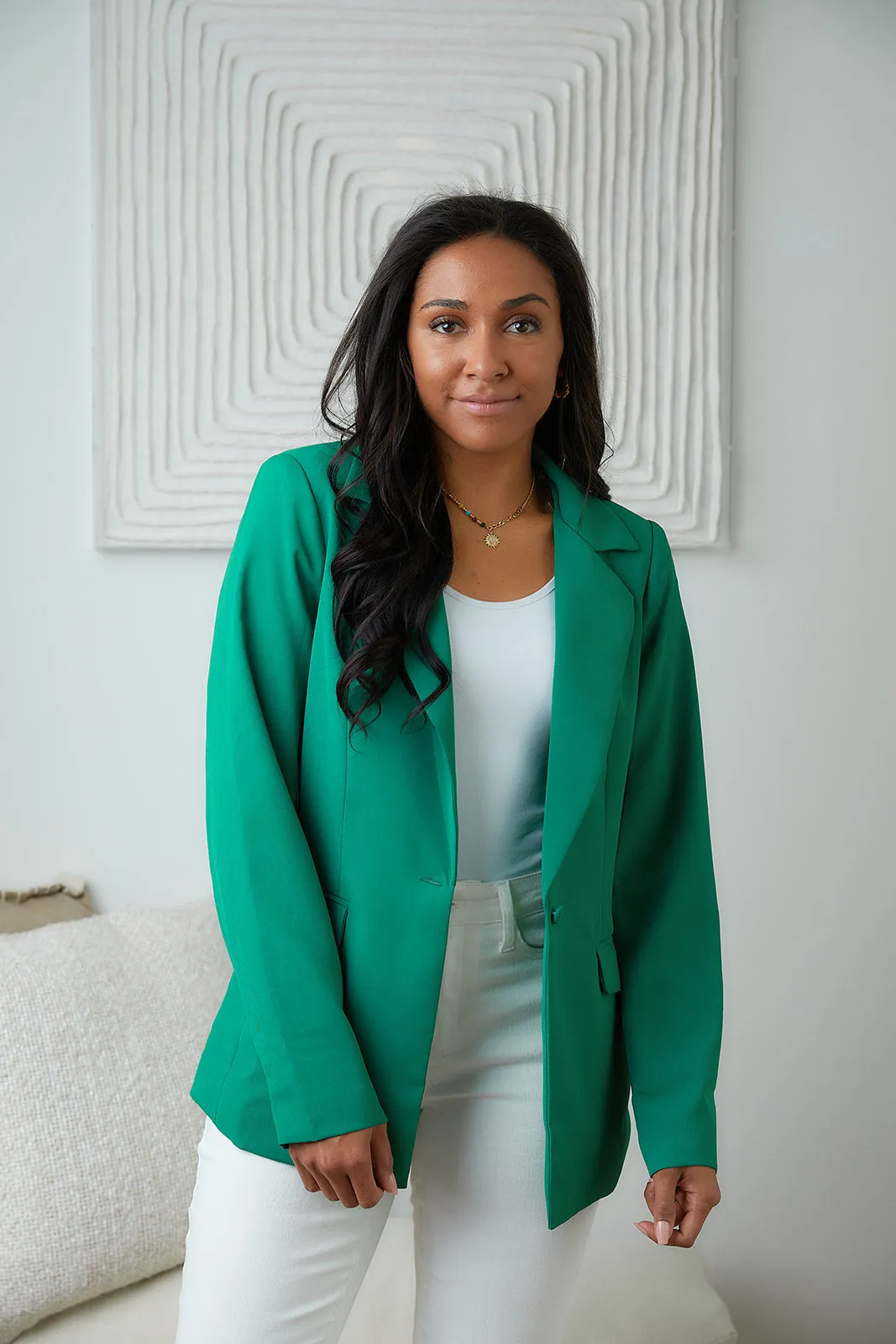 Andree By Unit Business as Usual Blazer in Green