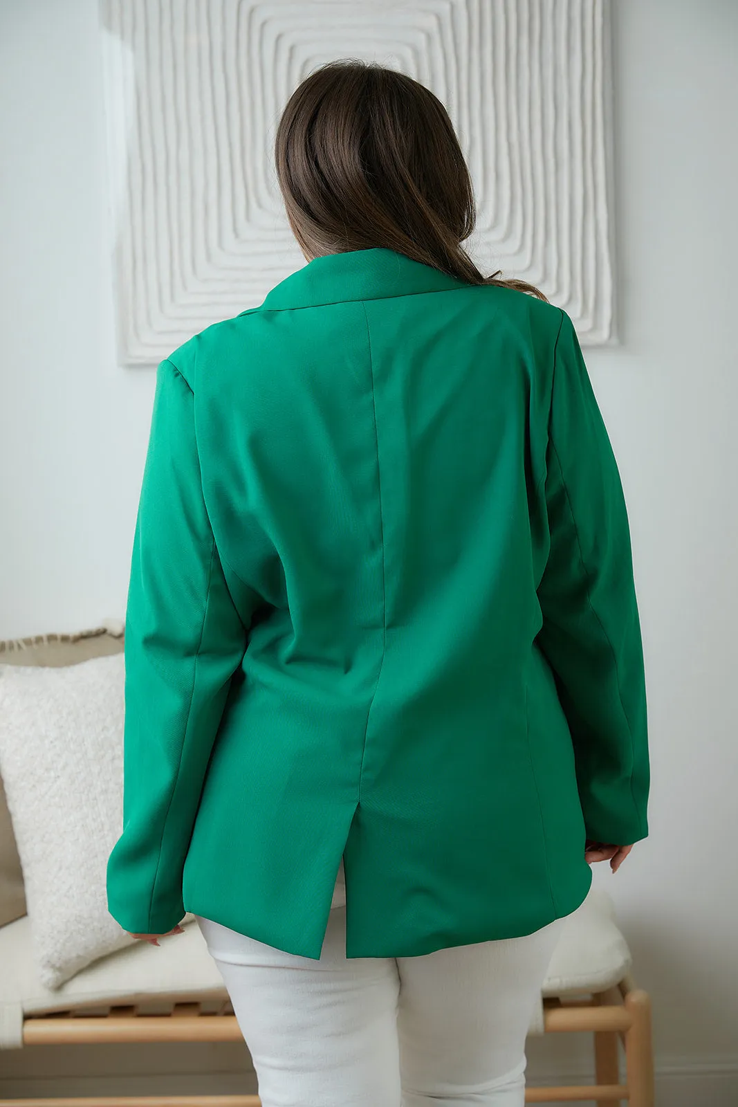 Andree By Unit Business as Usual Blazer in Green
