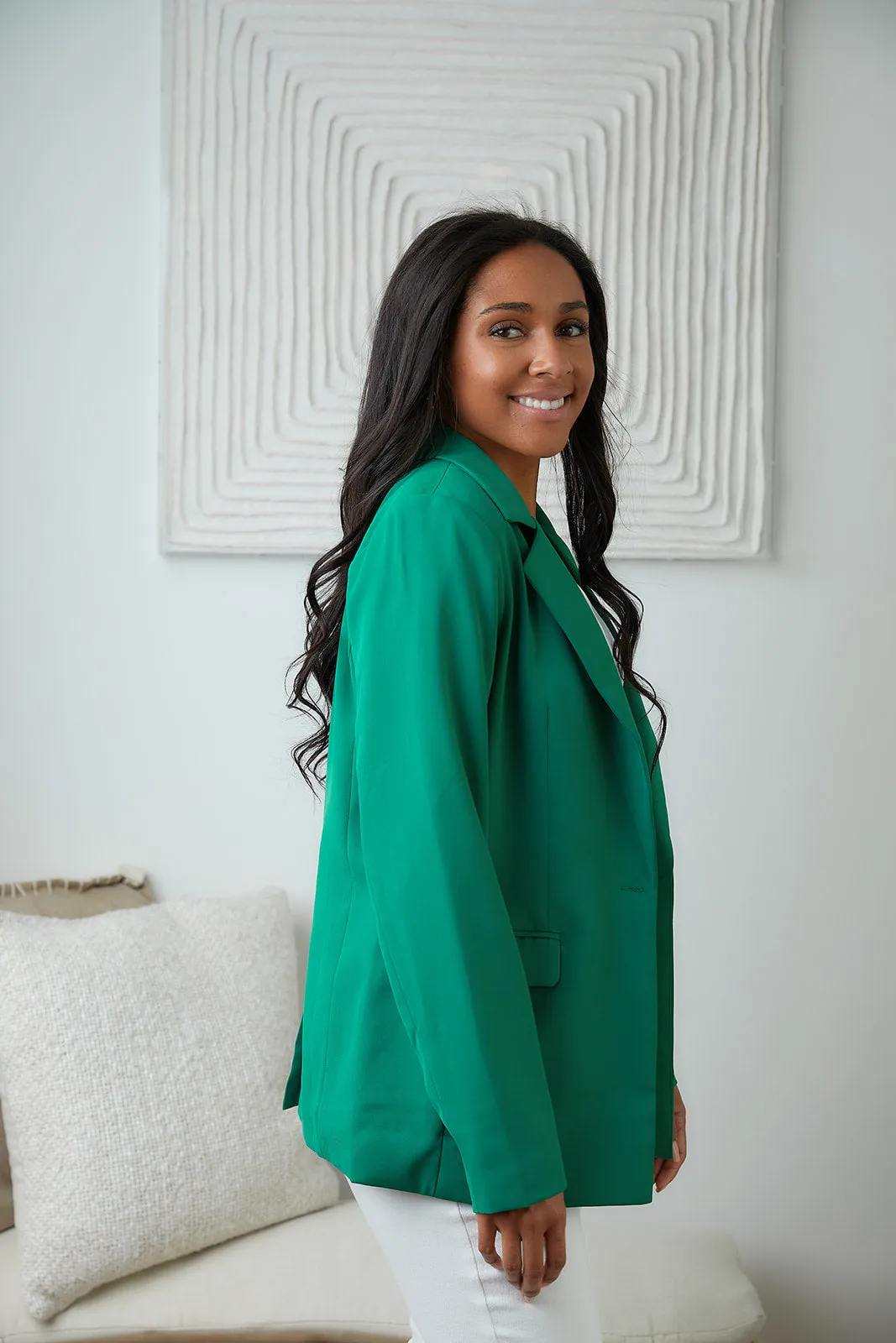 Andree By Unit Business as Usual Blazer in Green