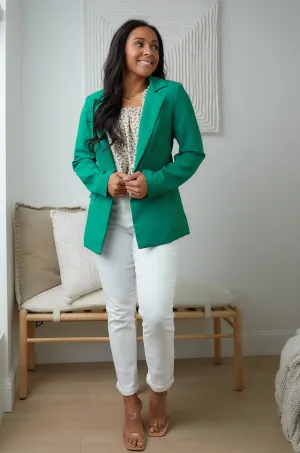Andree By Unit Business as Usual Blazer in Green