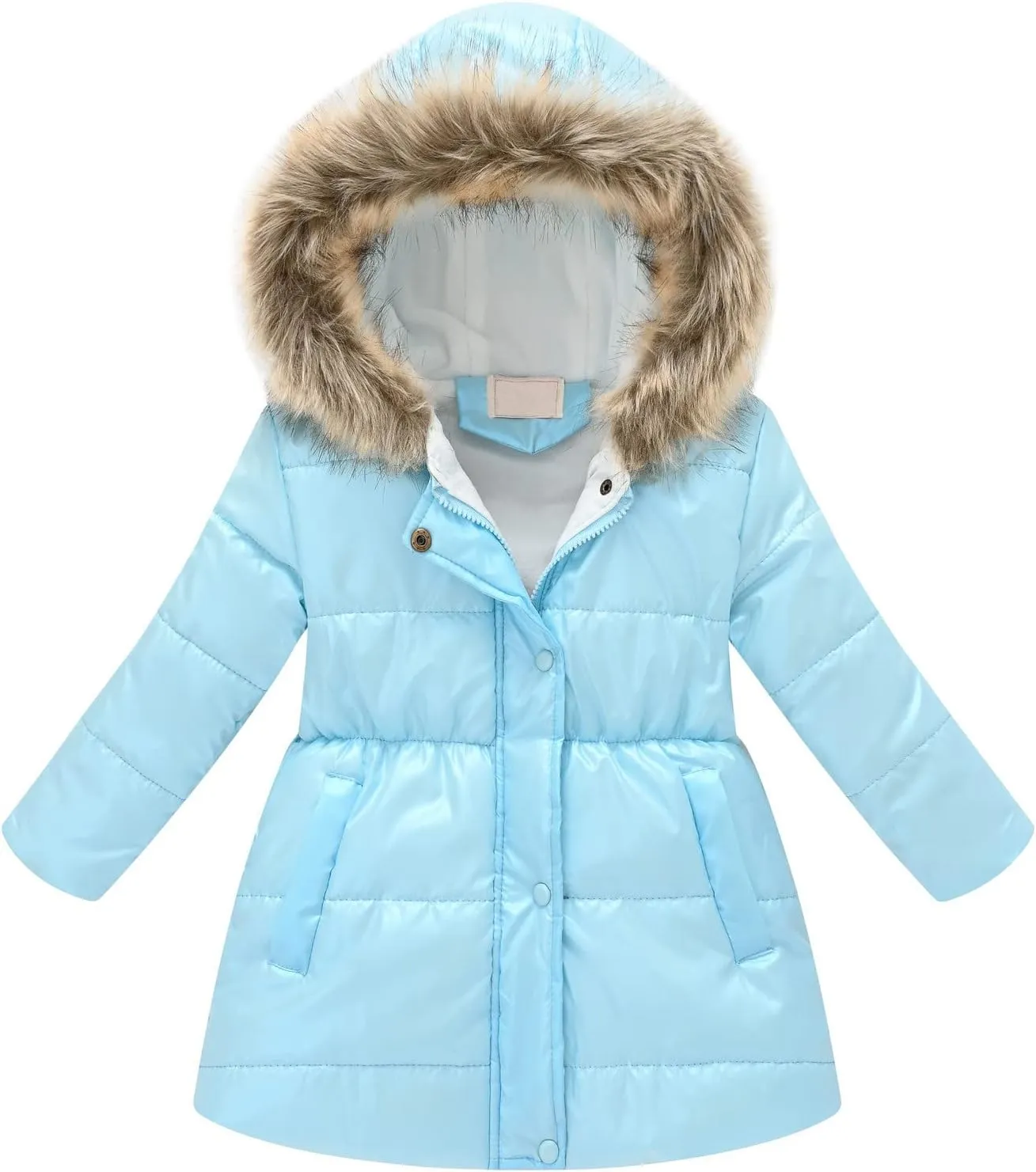 Baby Toddler Boys Girls Winter Padded Down Coats Thicken Long Parka Puffer Jacket Fleece Warm Quilted Outerwear