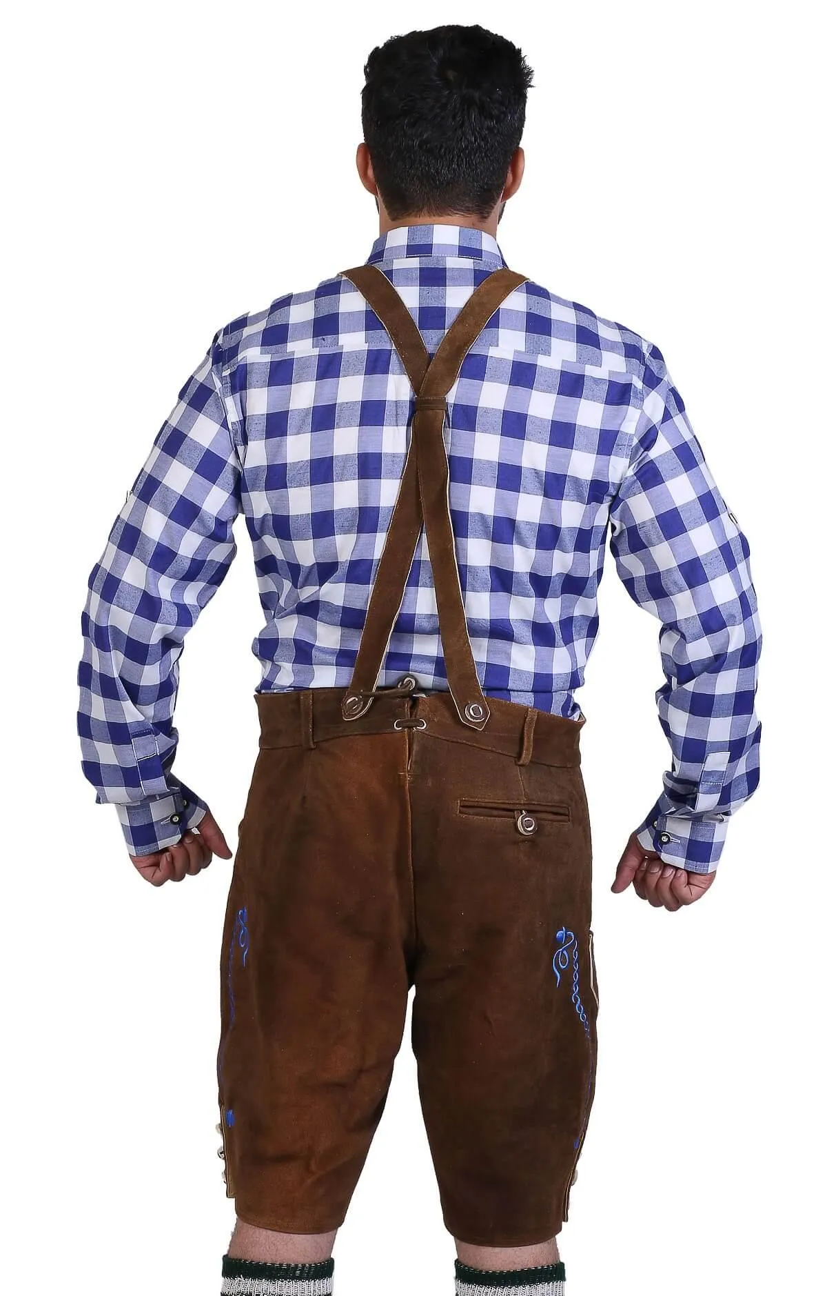 Bavarian Herren Lederhosen Brown Howl
