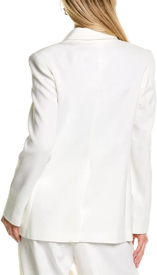 BCBGMAXAZRIA Women's Double Breasted Relaxed Blazer Long Sleeve V Neck Peak Lapel Pocket Button Jacket
