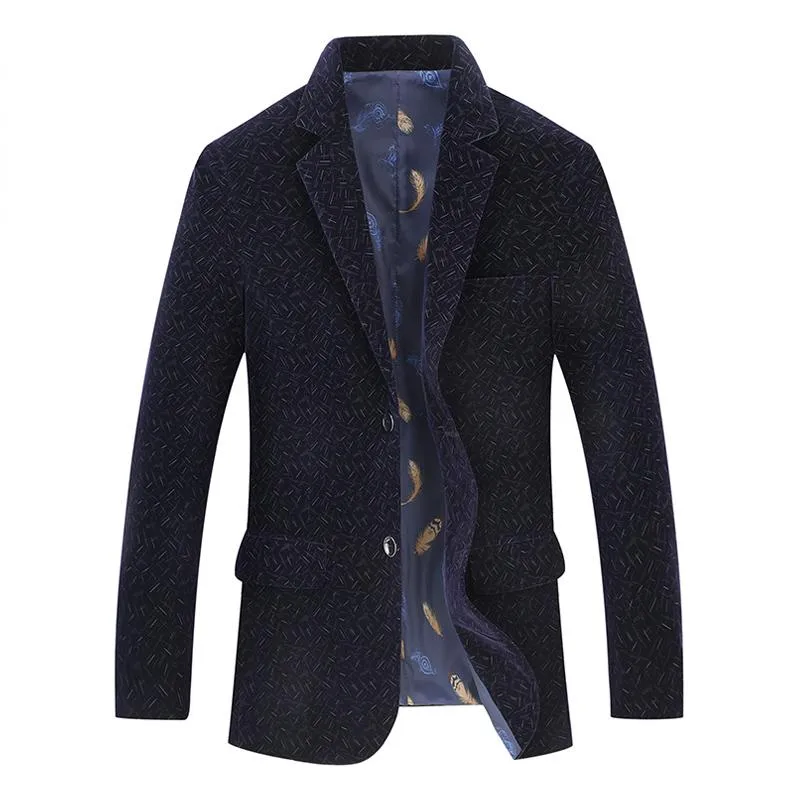 Blazer en velours vintage à revers crantés