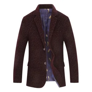 Blazer en velours vintage à revers crantés