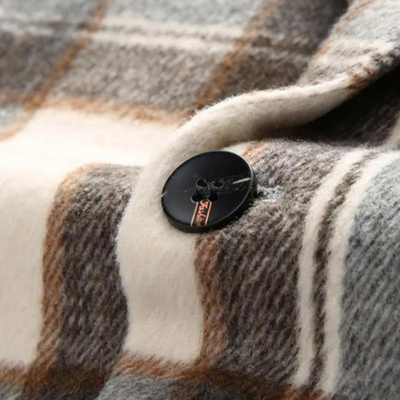 Blazer vintage décontracté à carreaux pour hommes