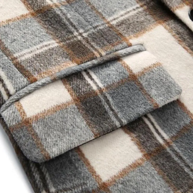 Blazer vintage décontracté à carreaux pour hommes
