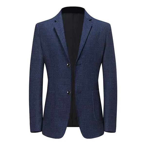 Blazer vintage revers de couleur unie