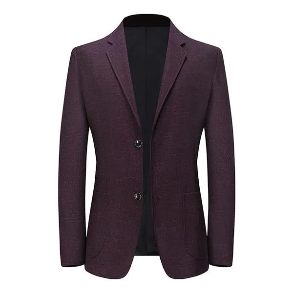 Blazer vintage revers de couleur unie