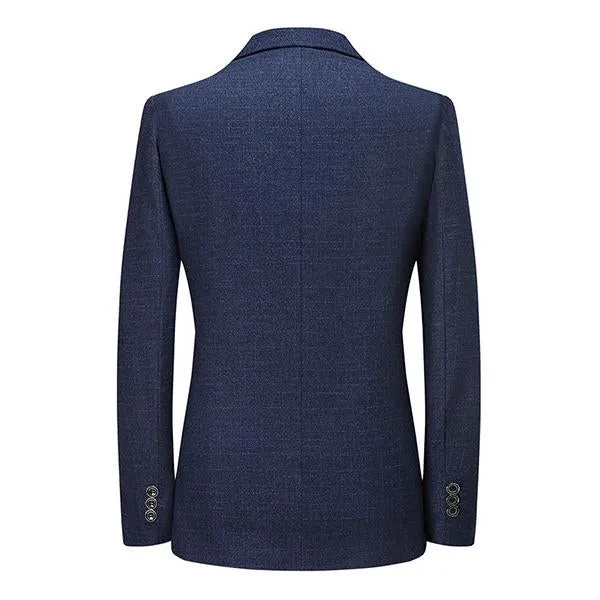 Blazer vintage revers de couleur unie