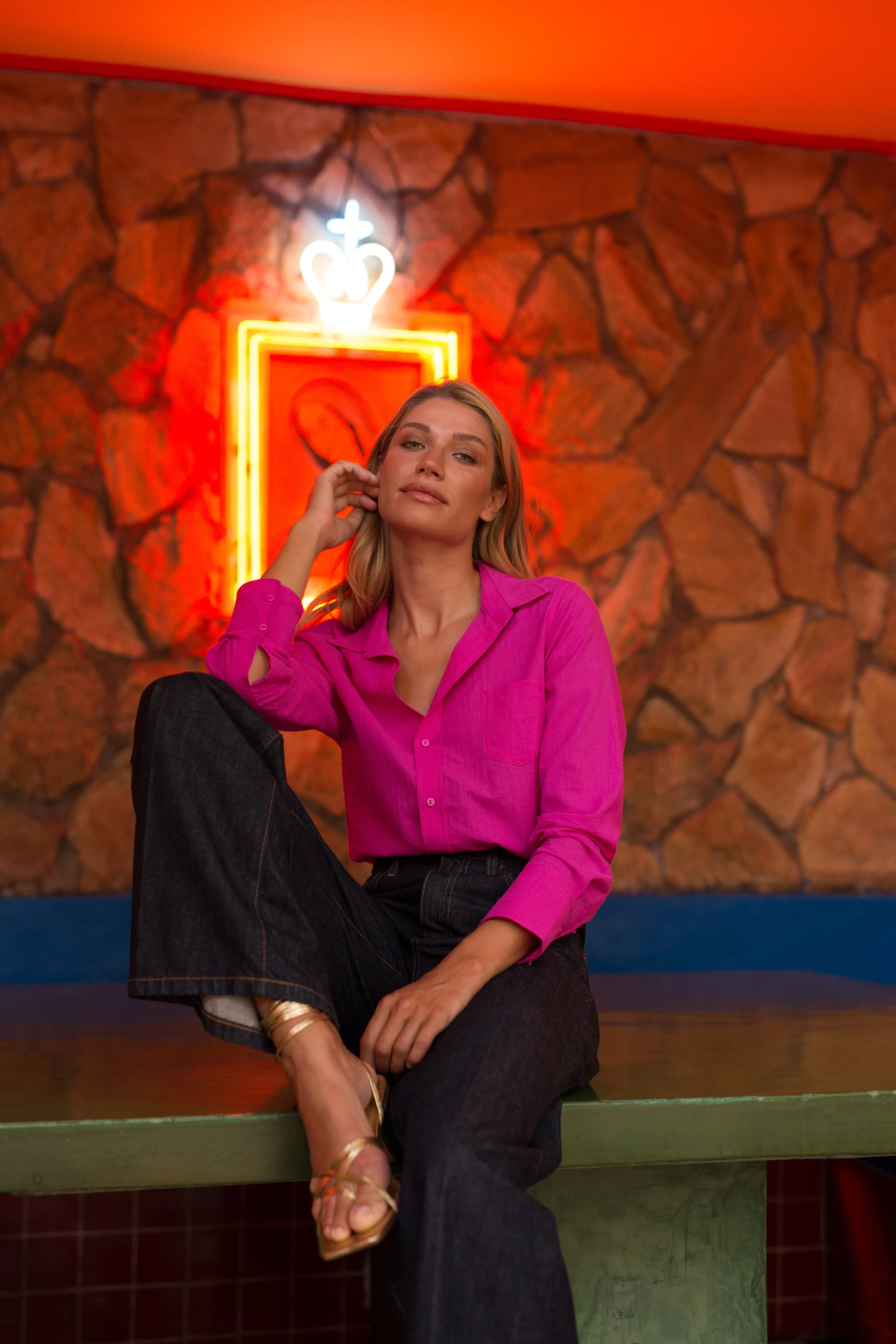 Bondi Shirt | Neon Pink