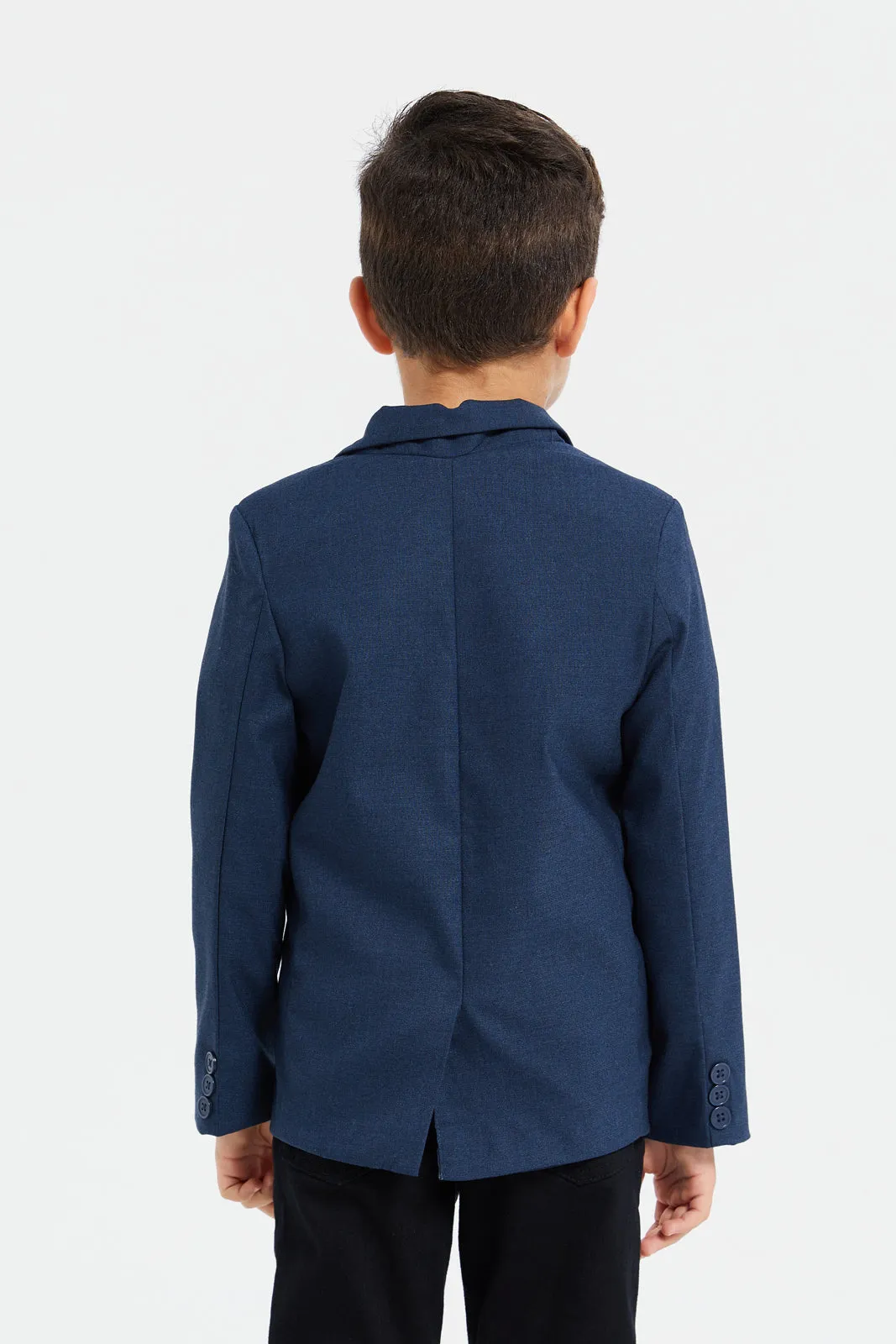 Boys Navy Formal Plain Blazer
