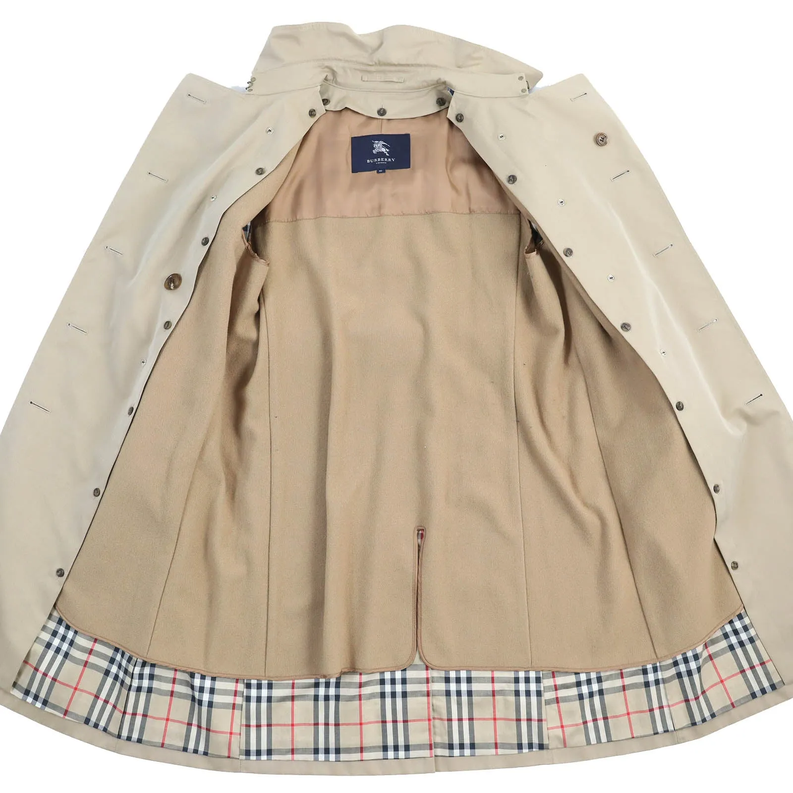 Burberry Cotton Trench Coat Beige 46