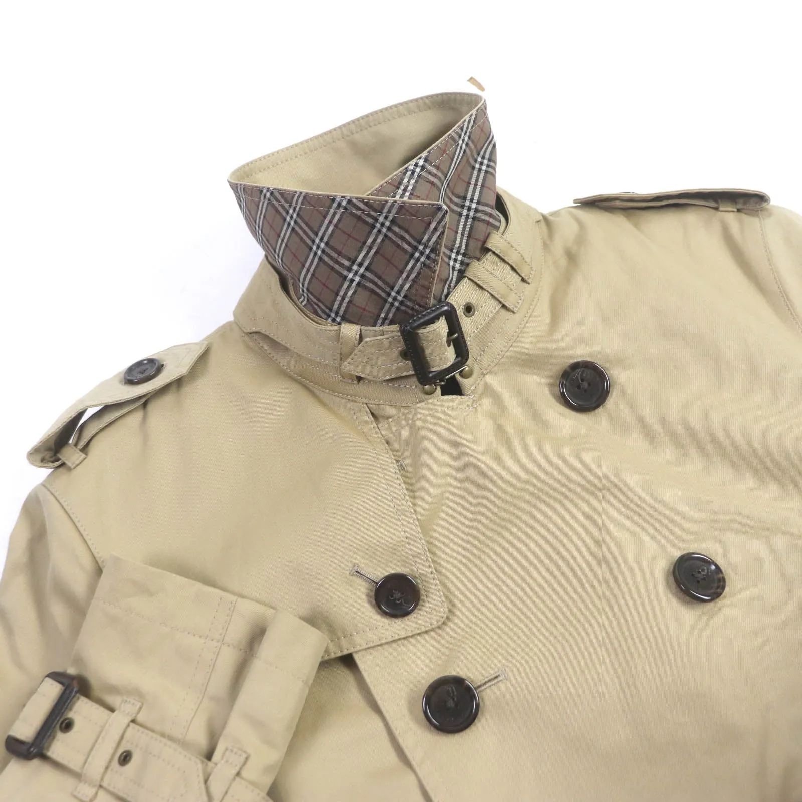 Burberry Cotton Trench Coat Beige L Men