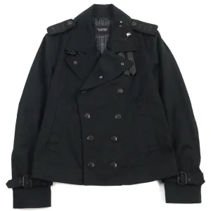 Burberry Leather Trench Coat Black M