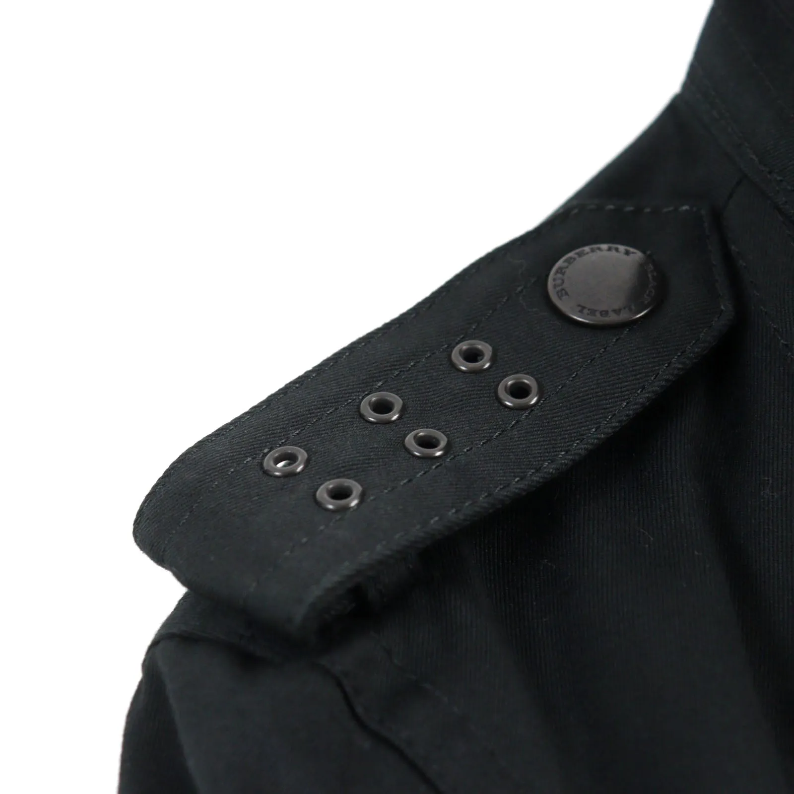 Burberry Leather Trench Coat Black M