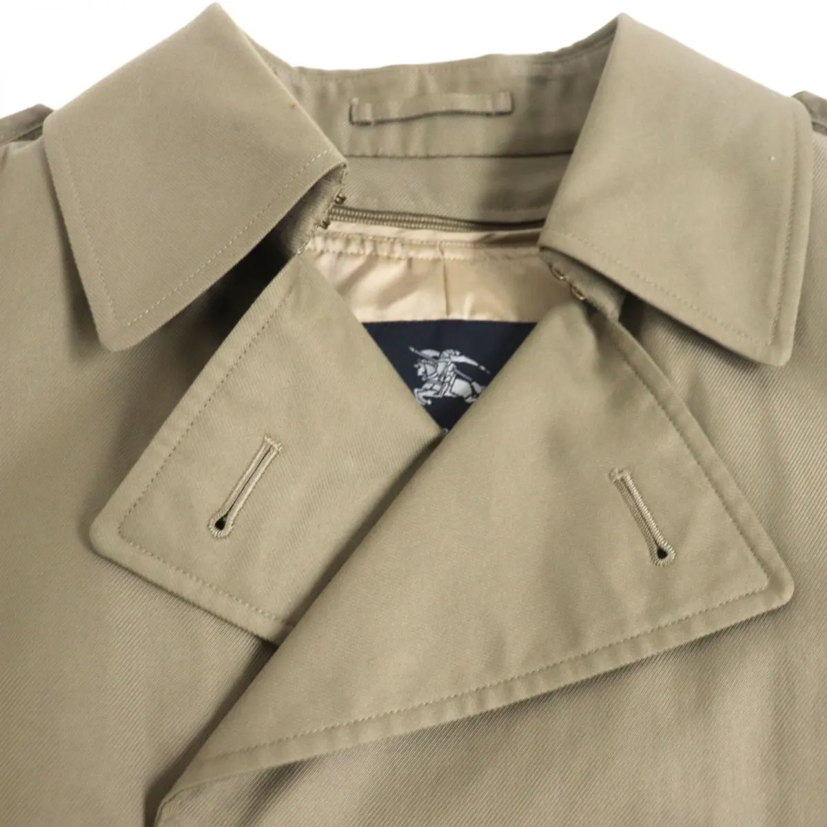 Burberry Nova Check Trench Coat Khaki S