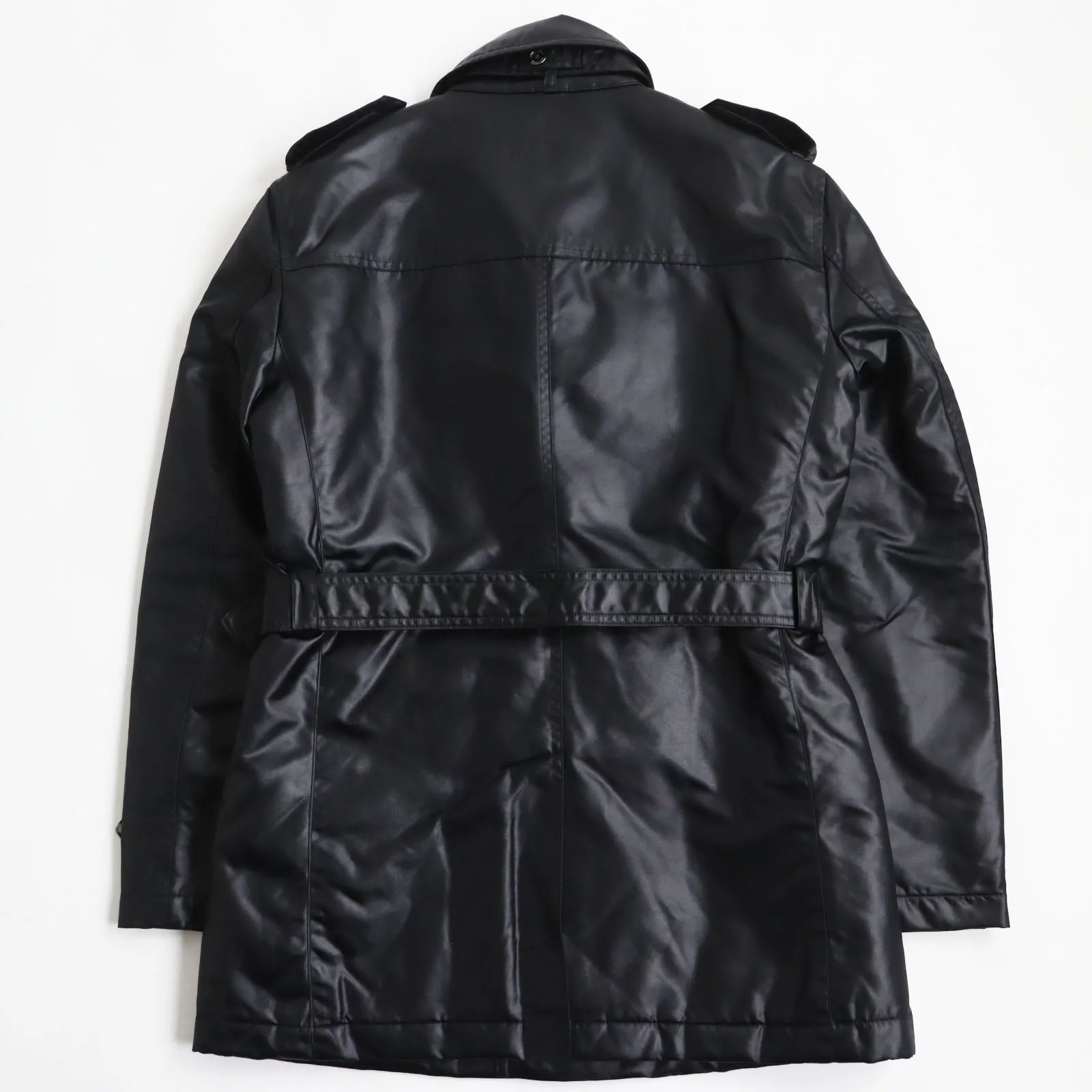 Burberry Nylon Trench Coat Black M