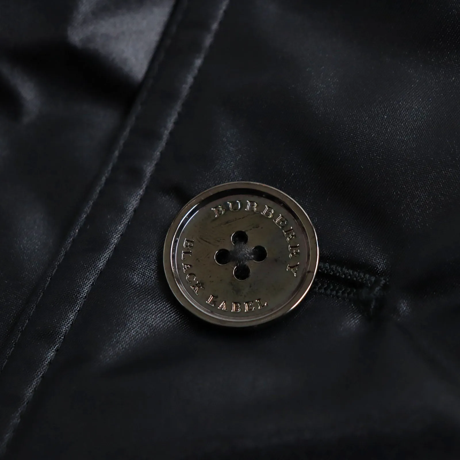 Burberry Nylon Trench Coat Black M