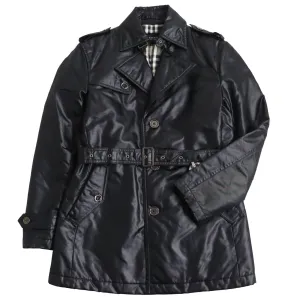 Burberry Nylon Trench Coat Black M