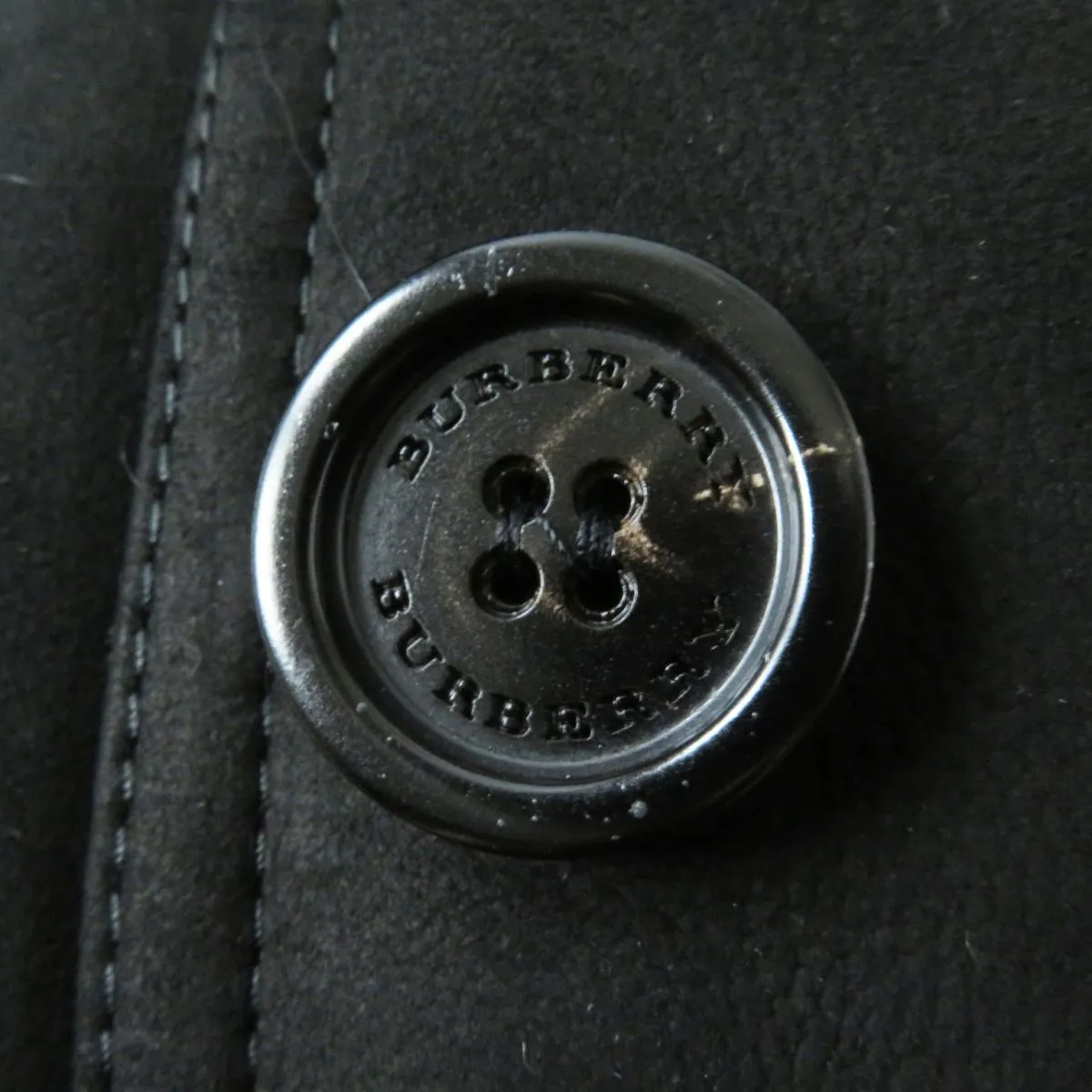 Burberry Shearling Trench Coat Black 36