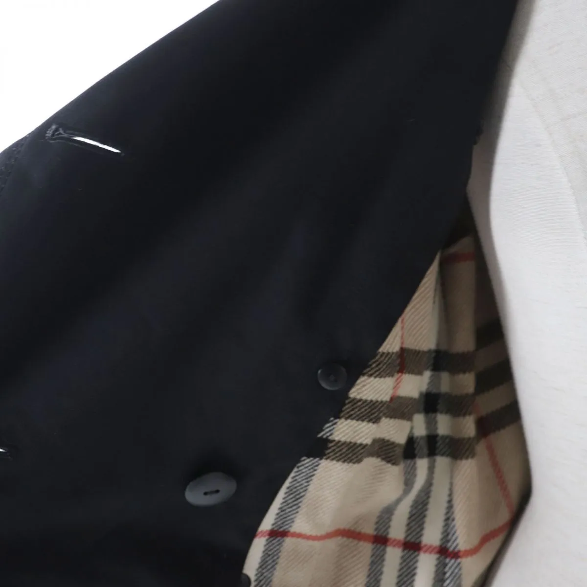 Burberry Wool Lined Trench Coat, Black, Women's
