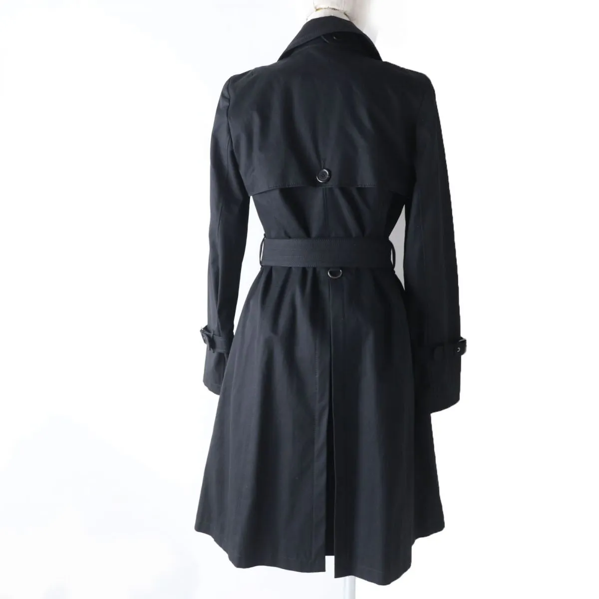 Burberry Wool Lined Trench Coat, Black, Women's