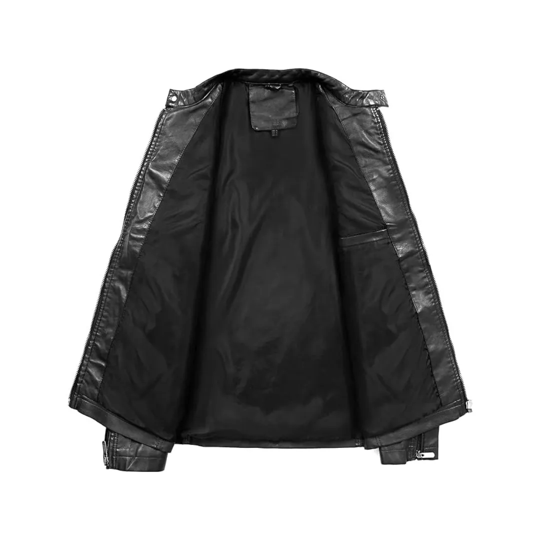 Casual Windbreaker Motorcycle Leather Jacket