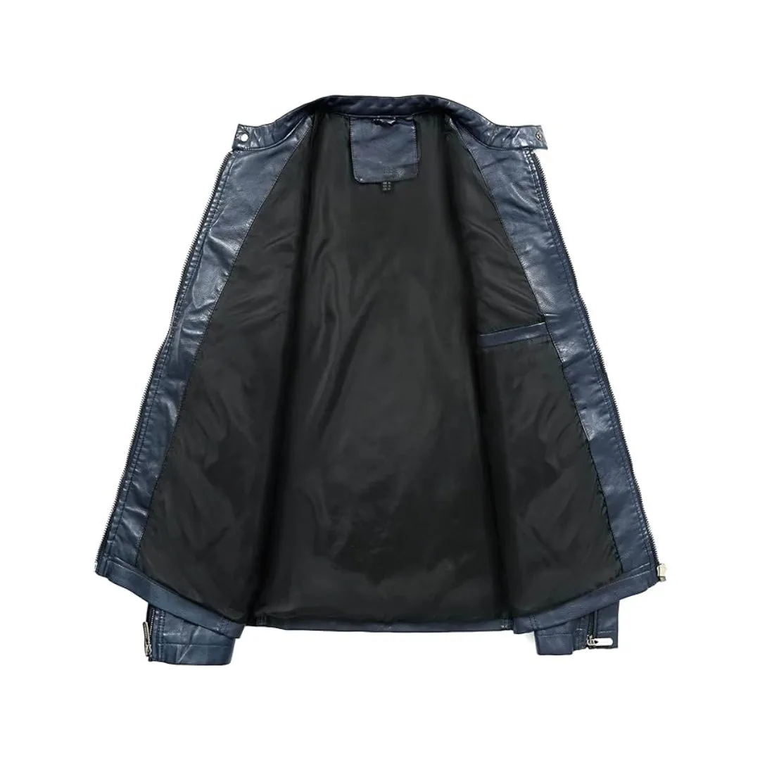 Casual Windbreaker Motorcycle Leather Jacket