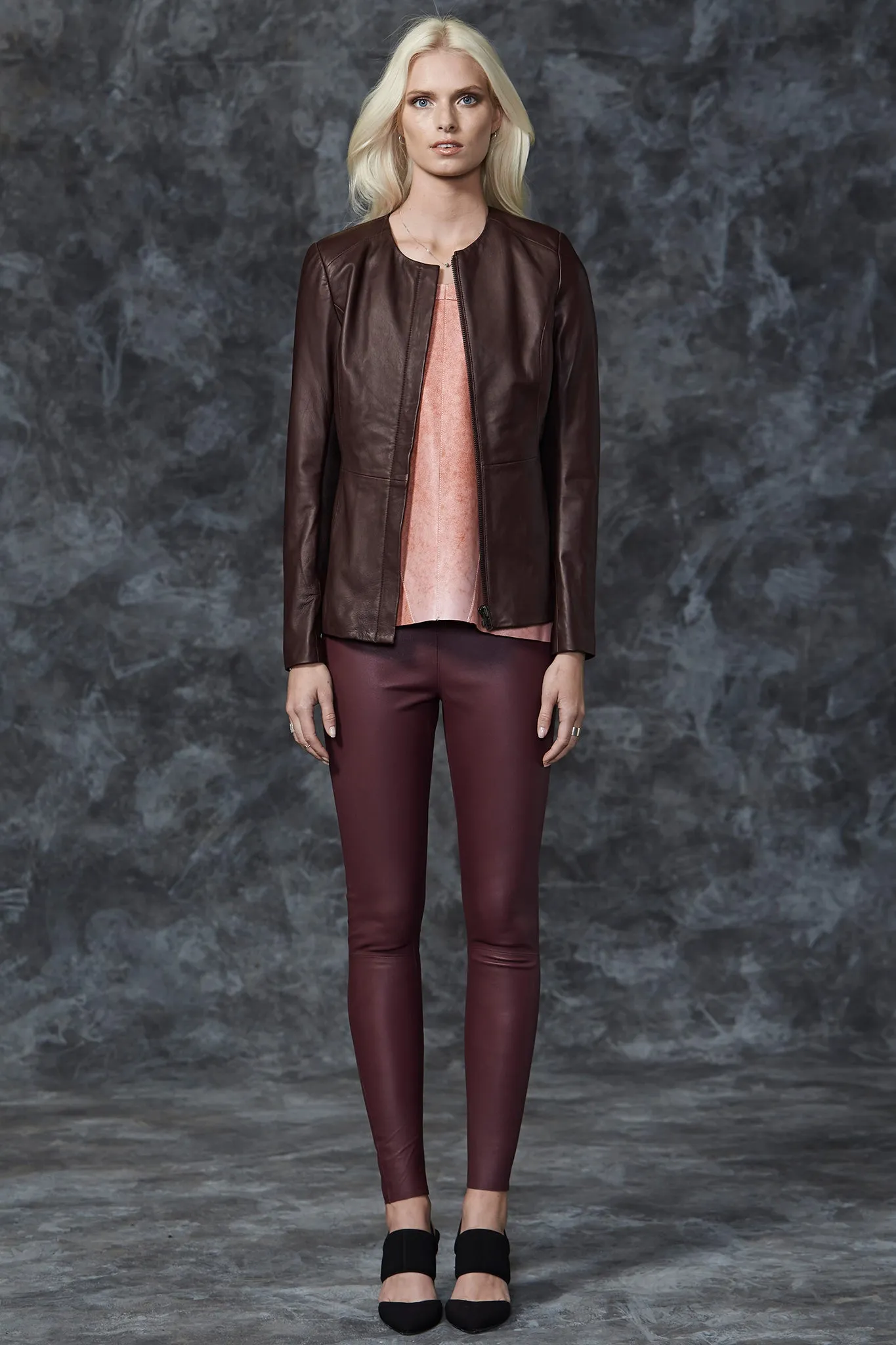 Charlton Jacket Malbec Leather - SAMPLE