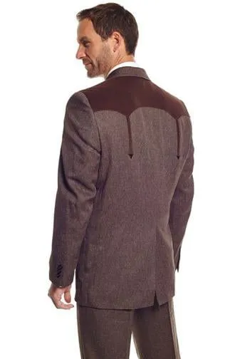 Circle S Mens Heather Chestnut Polyester Boise Sportcoat Jacket Blazer 44 S
