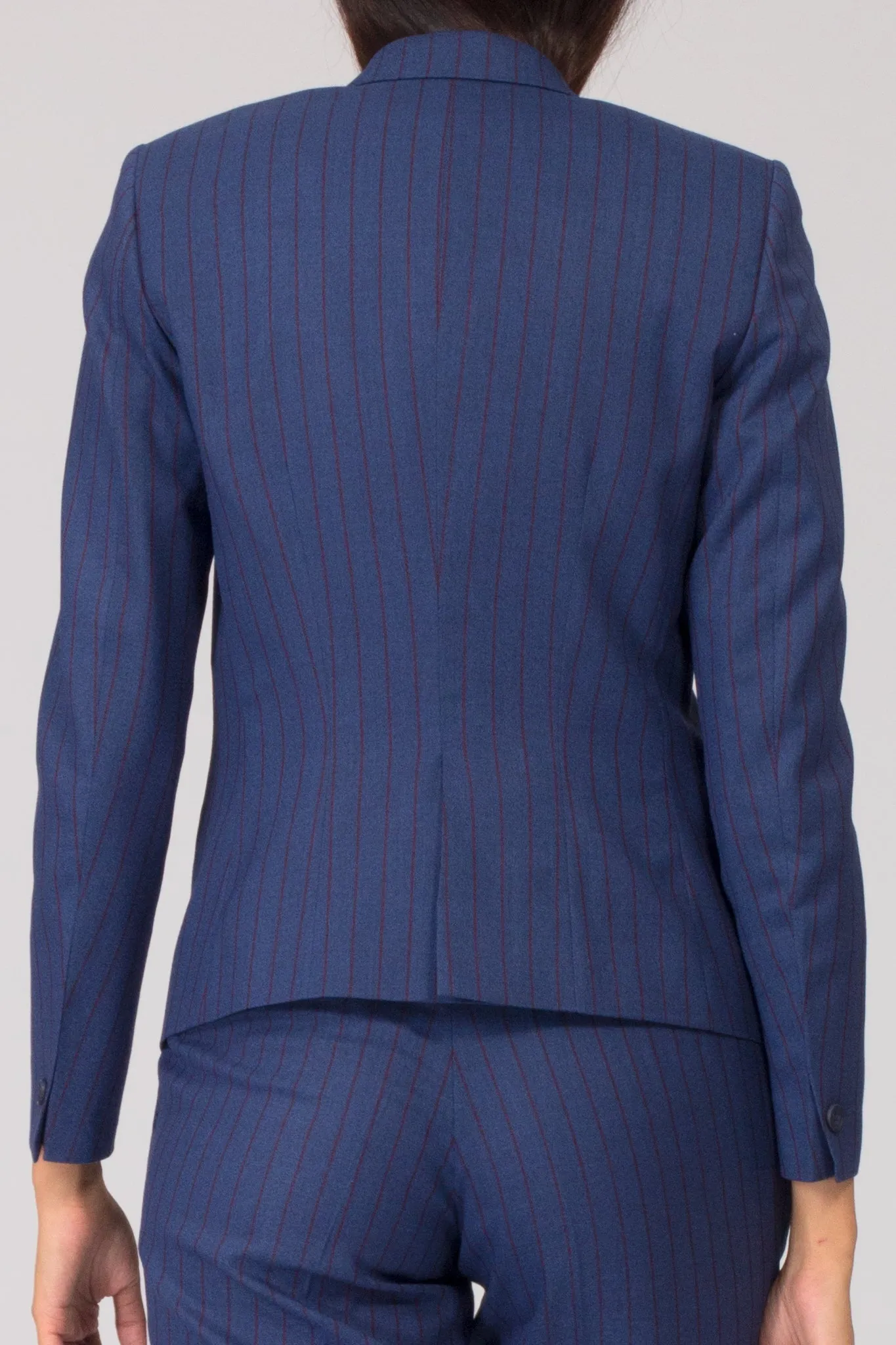 Cobalt Pinstripe Formal Blazer