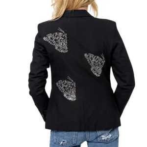 Crystal Half Butterflies Blazer