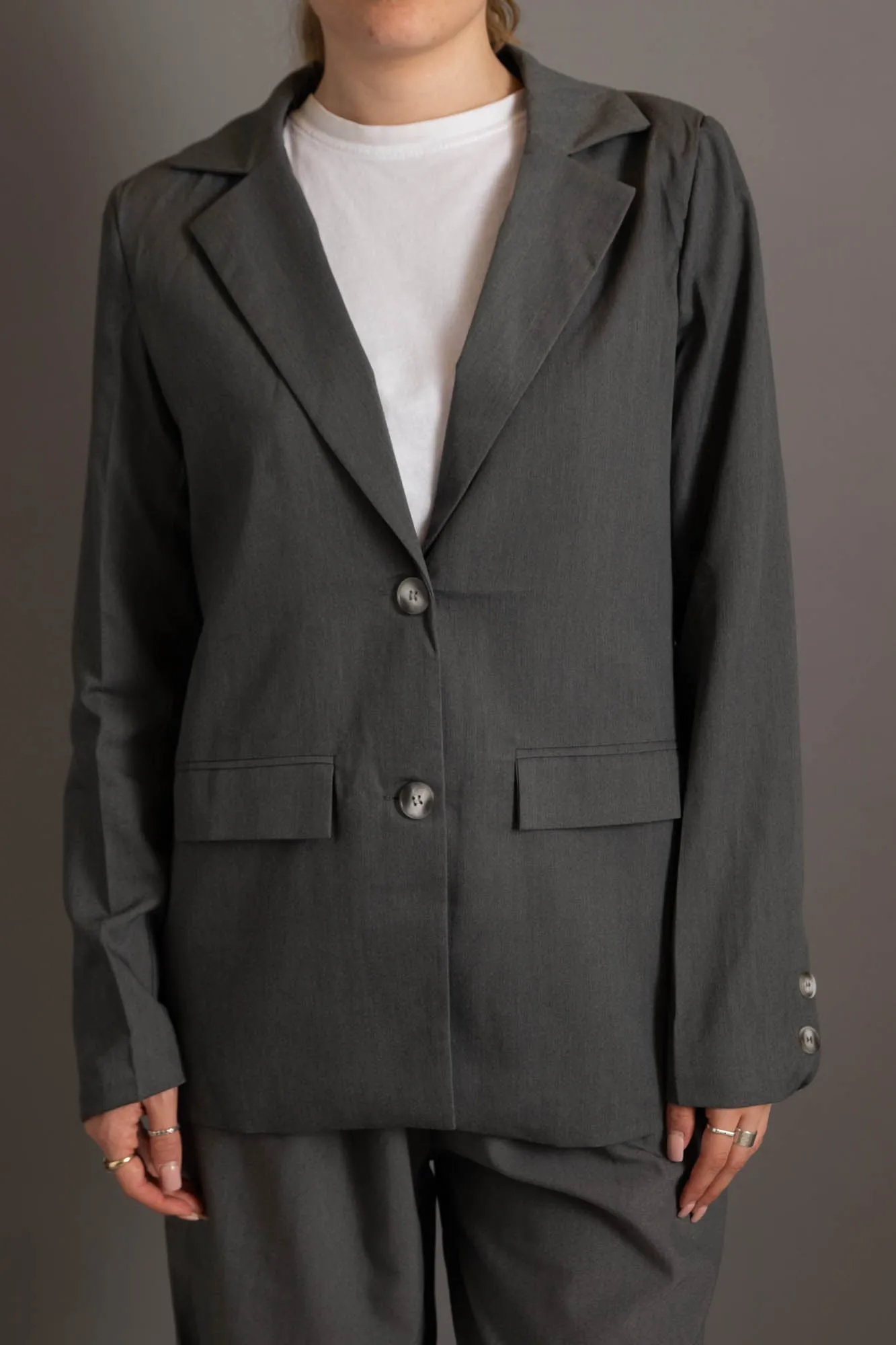 Daisy Street Relaxed Plus Size Blazer Co-ord In Boyfriend Fit