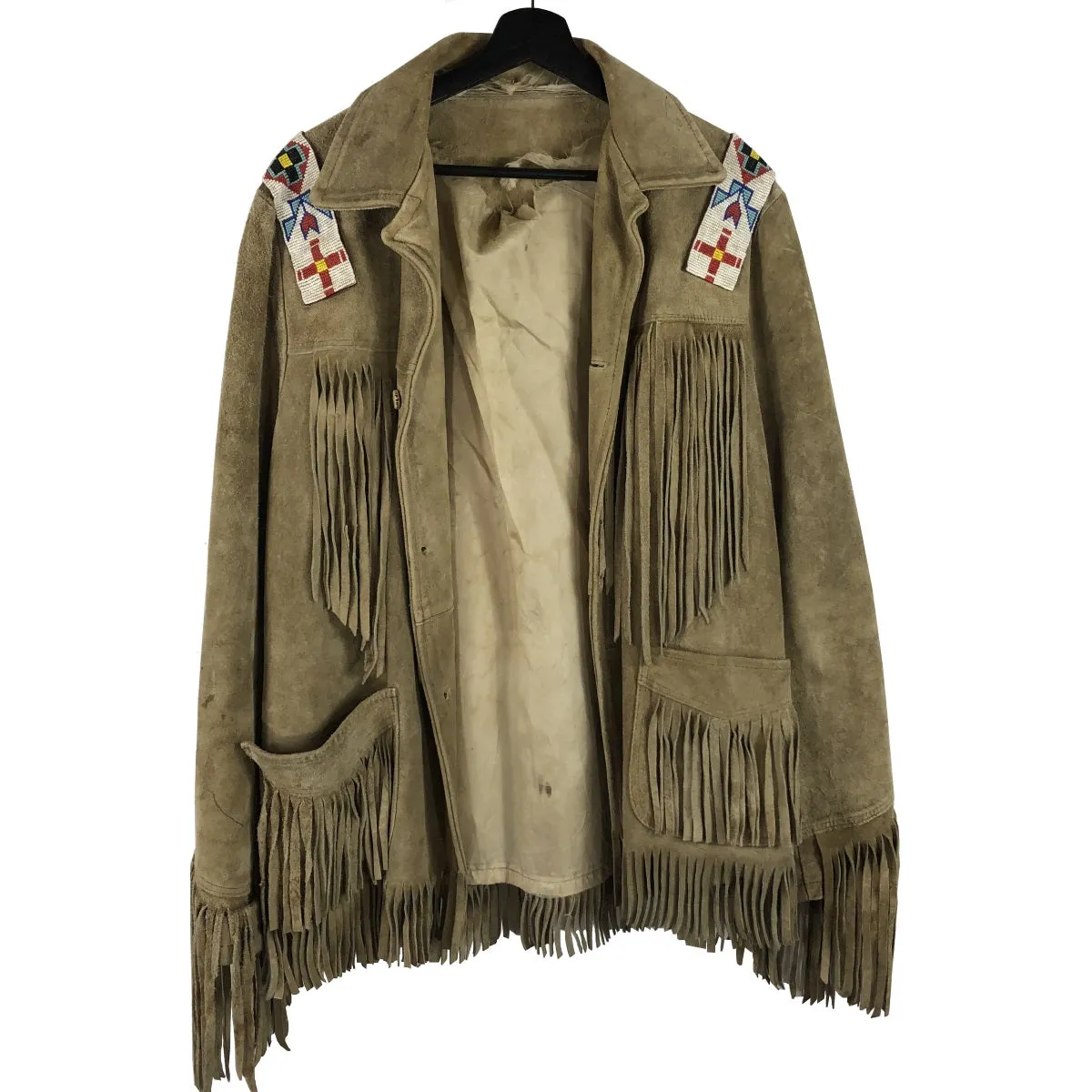 Fringed Buckskin Jacket Native American Navajo Beading C1950