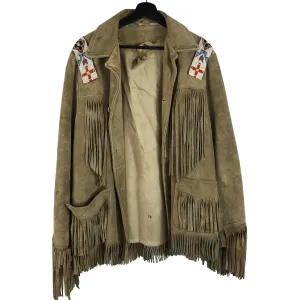Fringed Buckskin Jacket Native American Navajo Beading C1950