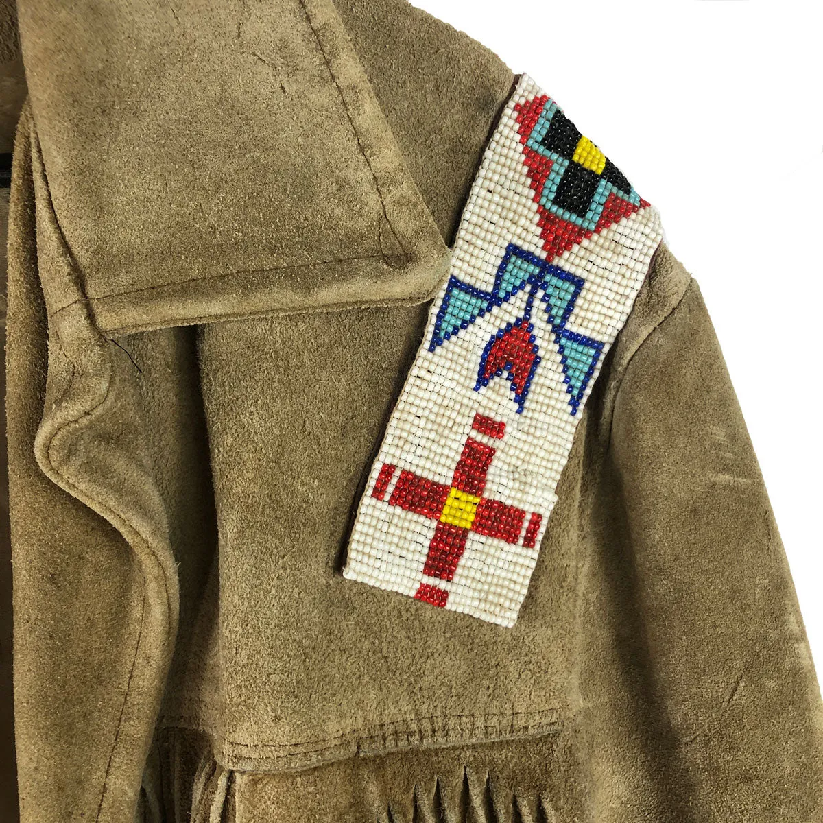 Fringed Buckskin Jacket Native American Navajo Beading C1950