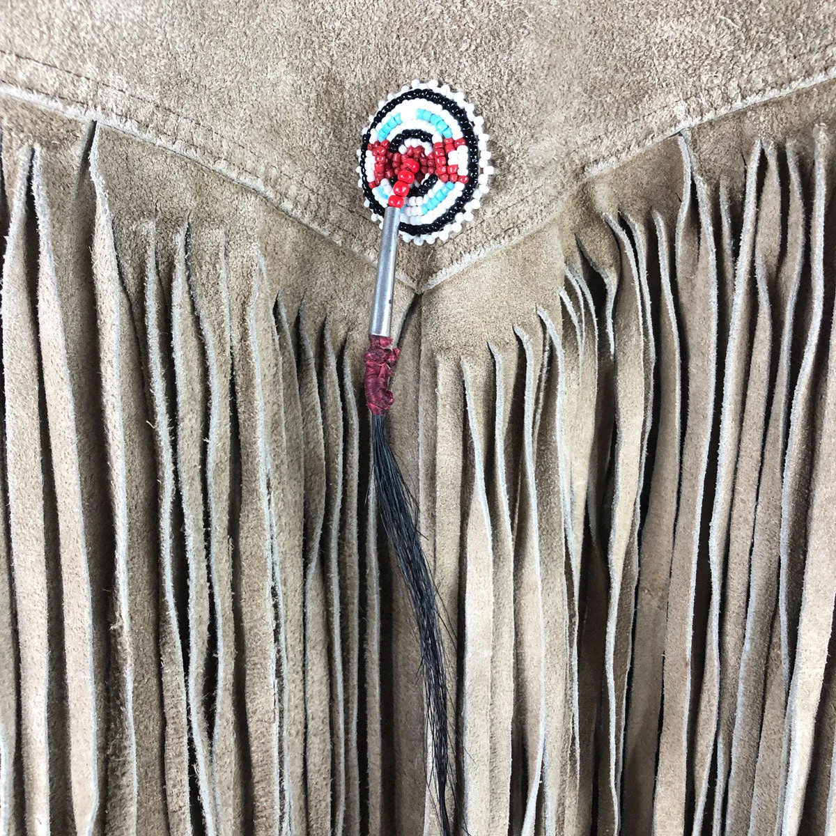 Fringed Buckskin Jacket Native American Navajo Beading C1950