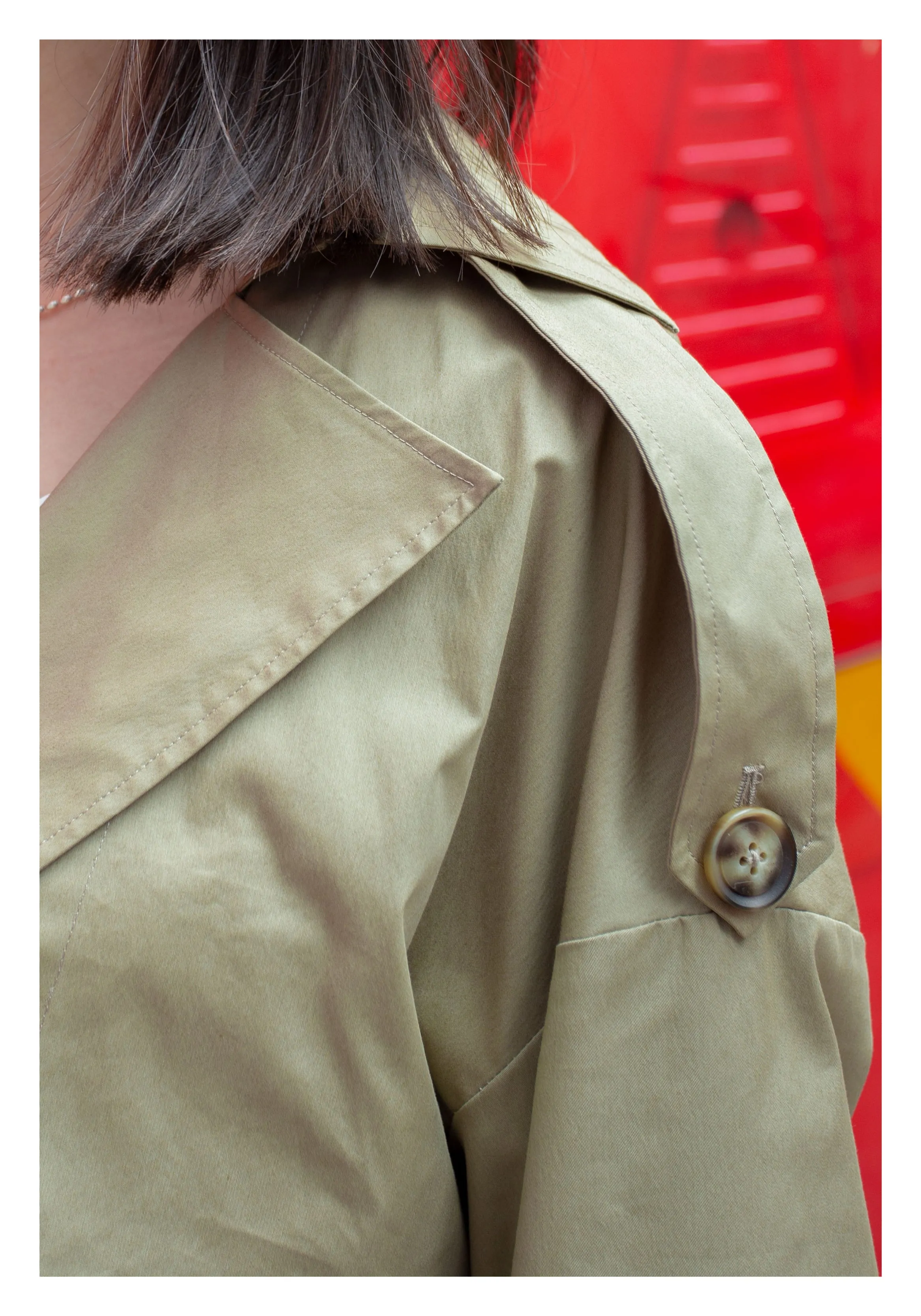 Gathering Mid Trench Coat Khaki