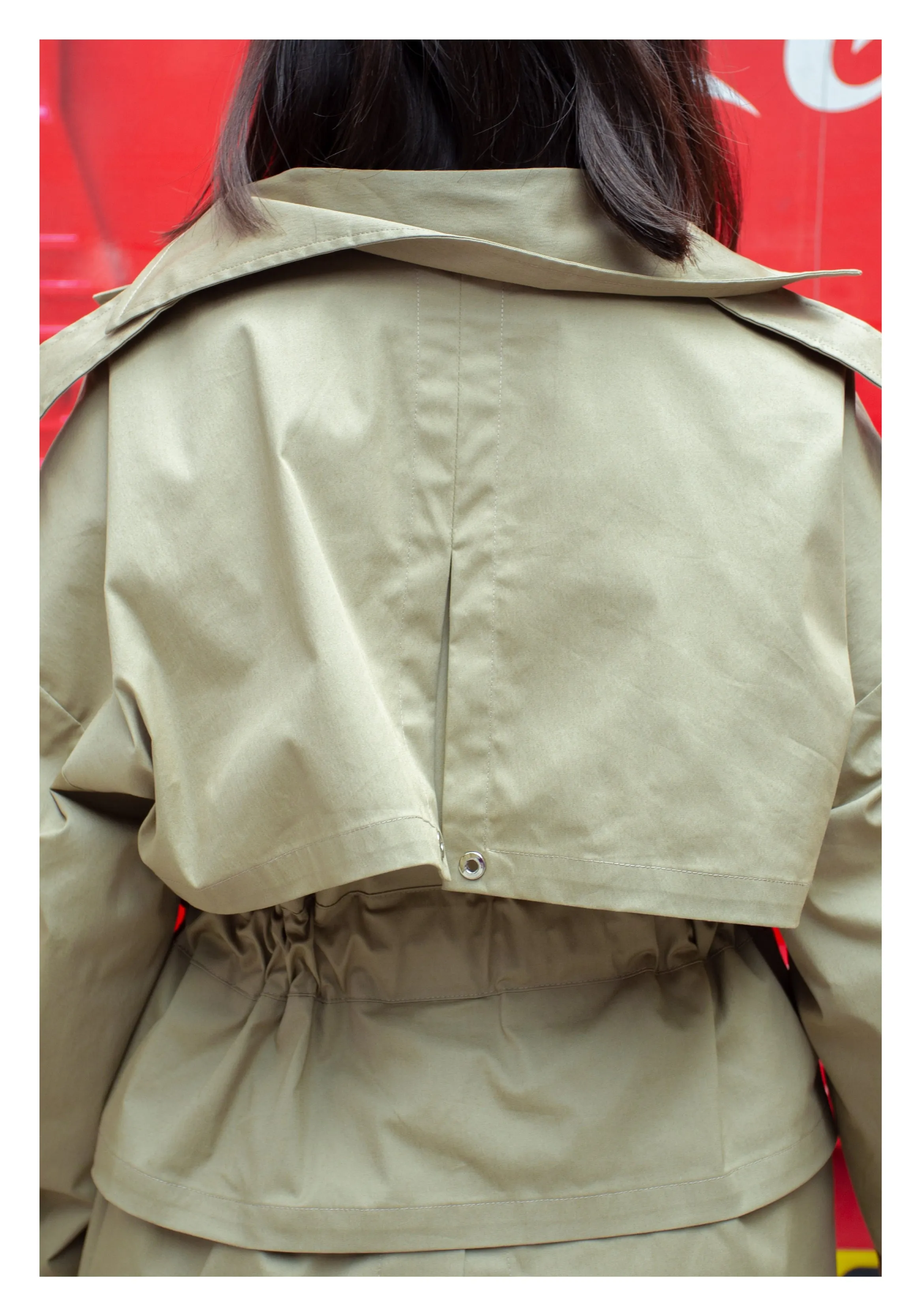 Gathering Mid Trench Coat Khaki