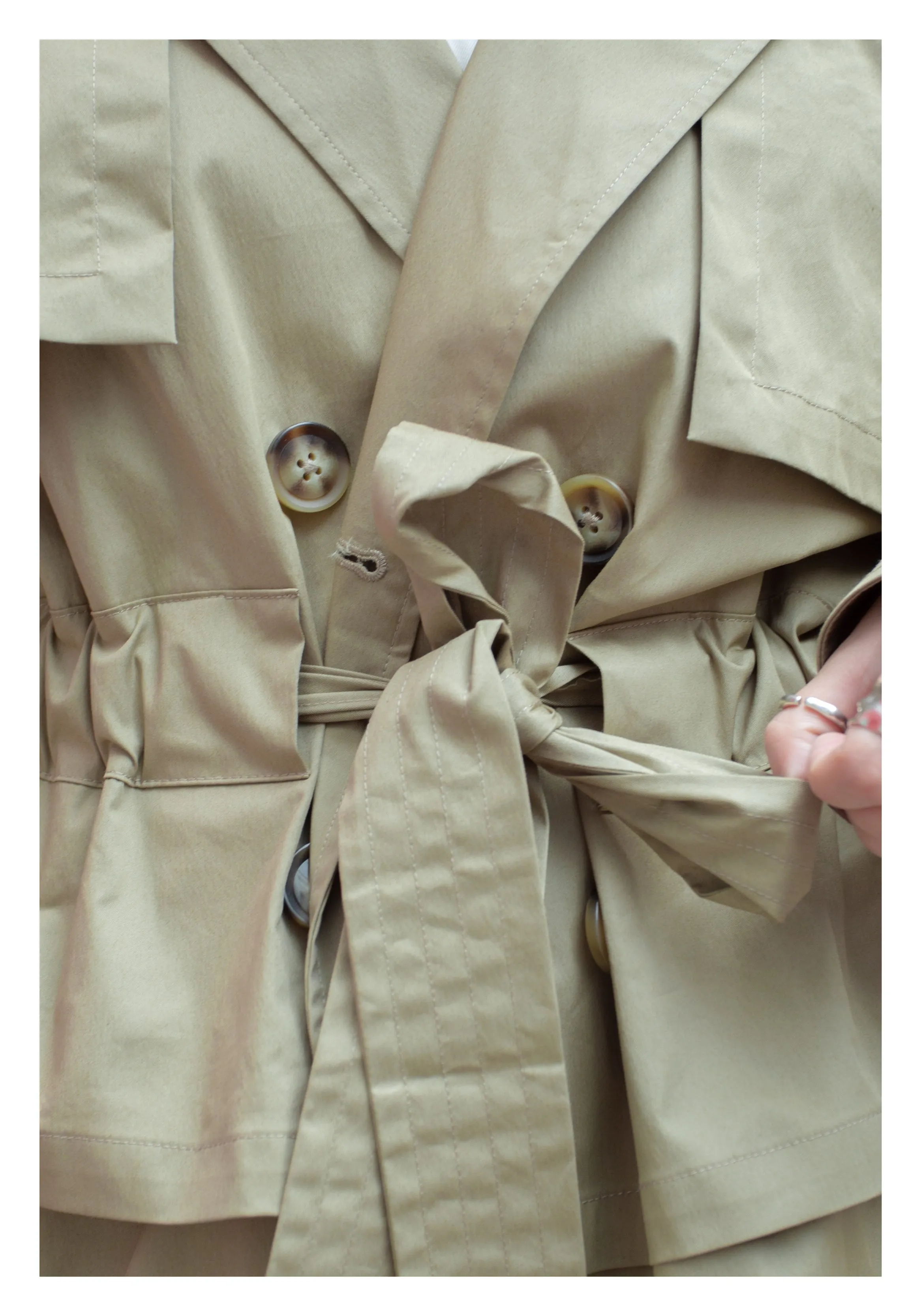 Gathering Mid Trench Coat Khaki