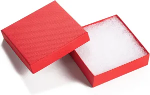 GEFTOL Jewelry Gift Boxes 20 Pack 3.5x3.5x1 Inch Cardboard Jewelry Boxes,Small Gift Boxes for Jewelry Earrings Necklaces Handmade Bangles Bracelets(Red)