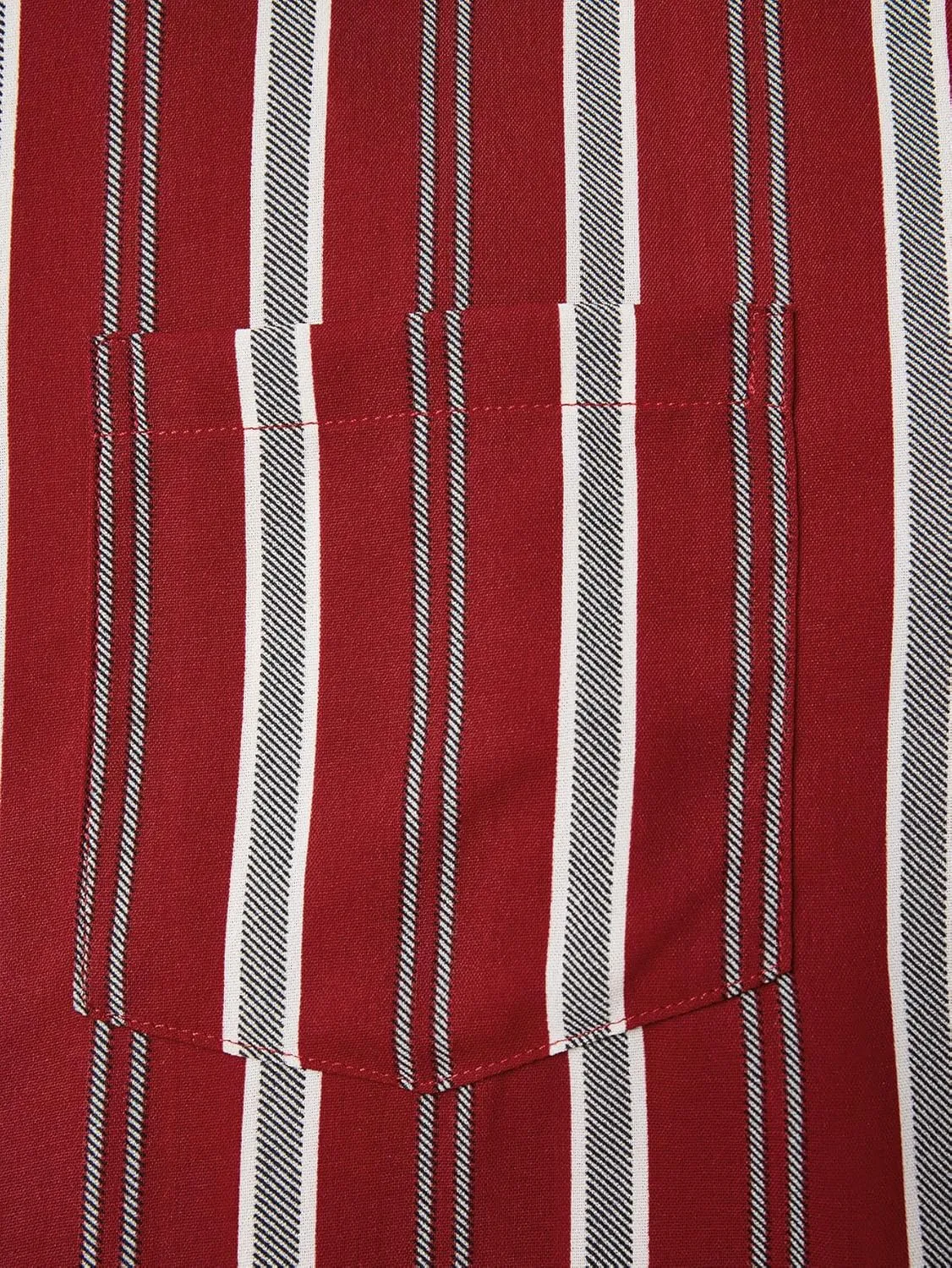 Hardaddy Men's Classic Color Contrast Striped Shirt Long Sleeve Casual Button Down Shirts Blouse